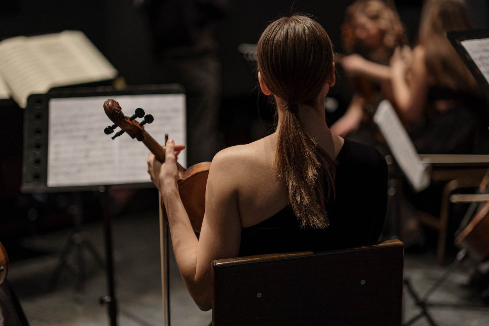 Orchestra musicians performing — the discipline and precision that define every Forte performer
